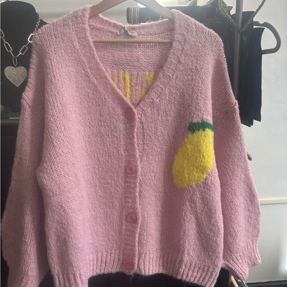 Pink Lemon Patterned Women's Sweater